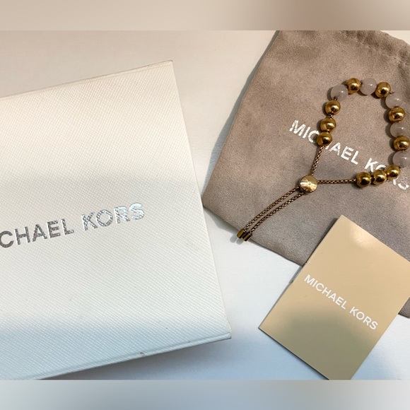 Michael Kors Slider Rose Quartz Bead Bracelet - Picture 5 of 6